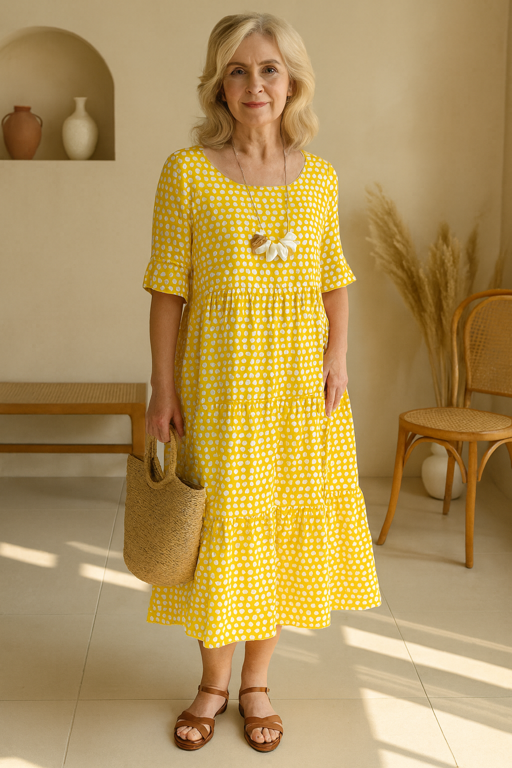 Sileä Dot Eleganssi Mekko