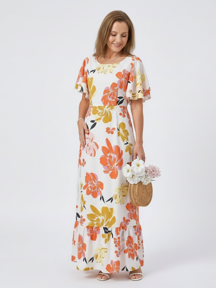 Oranssikukka mekko